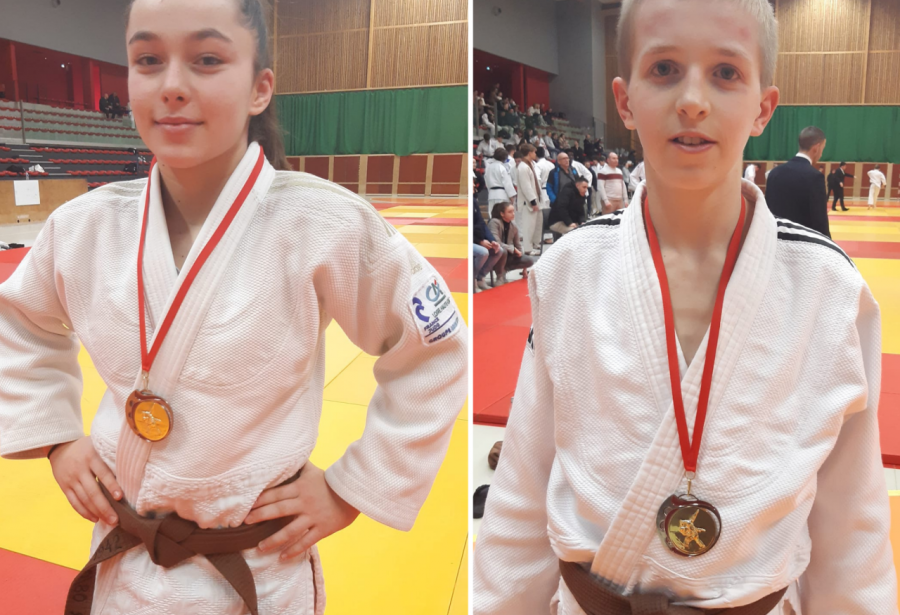 BASTIEN COTTE MÉDAILLÉ D'ARGENT ET LILOU VIODRIN MÉDAILLÉE DE BRONZE DES CHAMPIONNATS INTERDÉPARTEMENTAUX LOIRE-AUVERGNE